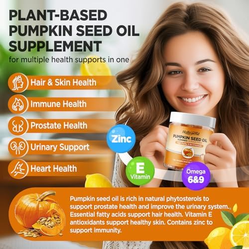 Gomitas de Aceite de Semilla de Calabaza HOLLEGEND con Saw Palmetto, Extracto para Crecimiento Capilar y Salud Prostática, Veganas, Sin Azúcar, - imagen 5