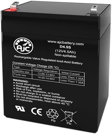 Batería AJC Compatible con Liftmaster Elite Series 8550W 12V 4.5Ah para Puertas de Garaje - imagen 1