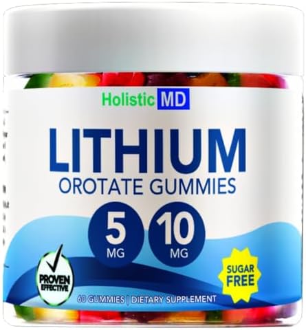 Lithium Orotate 5mg y 10mg | Para Hombres, Mujeres y Niños | Gominolas Veganas Sin Azúcar, 60 piezas, Sabor Clínicamente Estudiado - imagen 1
