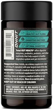 ONNIT Total Gut Health: Suplemento Digestivo Diario para Hombres y Mujeres con 7 Cepas de Probióticos, Prebióticos, Enzimas y Betaína HCL, 60 Cápsulas - imagen 2