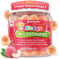 Gomitas Multivitamínicas para Niños + Omega 3 (DHA/EPA), Multivitamínico Metilado con Hierro, Probiótico y Vitaminas A, C, D3, K2, E, 60 Piezas, Sin - imagen 1