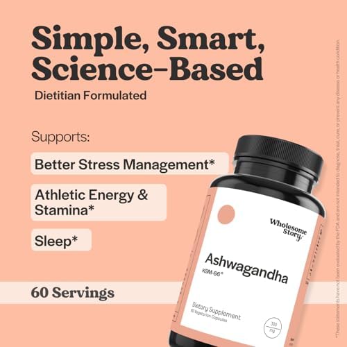 Cápsulas Veganas de Ashwagandha KSM 66 | Alta Potencia 5% Withanolides | Extracto de Raíz de Ashwagandha 300mg | 60 Pastillas para Manejo del Estrés - imagen 2