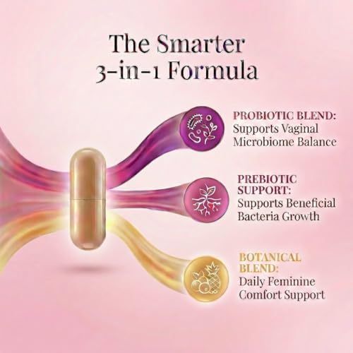 Probiótico Vaginal para Mujeres – Mezcla de Lactobacilos de 7 Mil Millones CFU + Inulina Prebiótica, Arándano y Piña – Soporte para pH Vaginal y - imagen 3