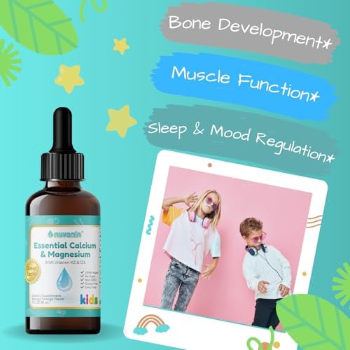Nuvamin – Gotas de Calcio y Magnesio Líquido para Bebés, Niños y Adultos, 2 Fl. Oz (60 ml), 30 Porciones Diarias. Sabor Delicioso - Natural - Vegano - imagen 4