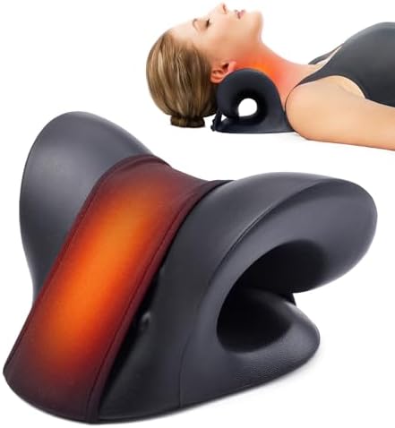 Alivio de Dolor de Cuello con Estirador Cervical, Cojín de Traction Calentado con Almohadilla de Grafeno, Relajante para Cuello y Hombros (Azul - imagen 8