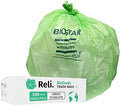Bolsas de Basura Biodegradables Reli de 33 Galones, 100 Piezas, Verdes, Ecológicas y Degradables en Ciertas Condiciones, Ajuste Personalizado para - imagen 1