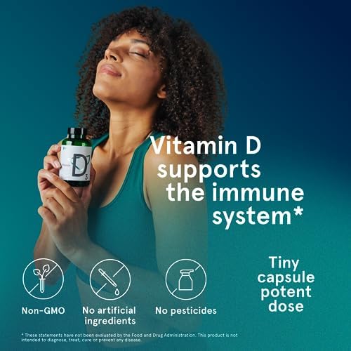 Suplementos de Vitamina D3 Puori en Softgels, 2500 IU (62.5 mcg) - Absorción Rápida para el Sistema Inmunológico, Salud Ósea y Funciones Musculares - - imagen 7