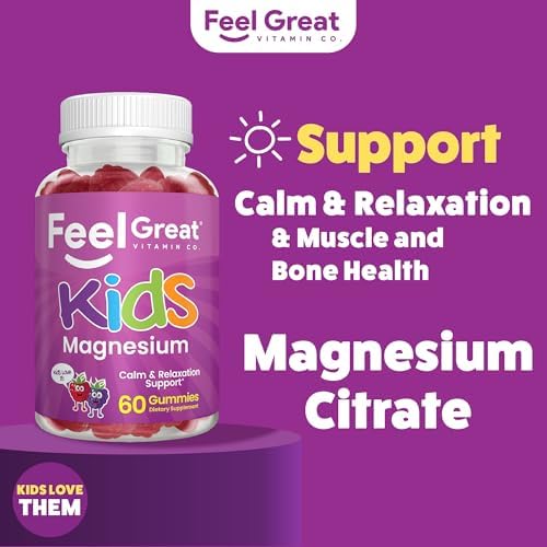 Gomitas de Magnesio Calm para Niños Feel Great - Suplemento de Magnesio Citrato - 60 Unidades - imagen 2
