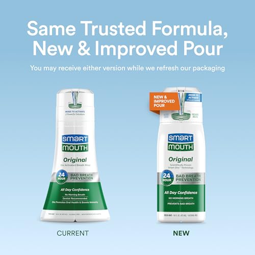 Combo de Pasta de Dientes SmartMouth Premium con Zinc y Enjuague Bucal Activado - Pasta Blanqueadora con Flúor (Sabor Menta Suave) y Enjuague para - imagen 2
