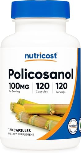 Nutricost Policosanol 100mg, 120 Cápsulas - Libre de Gluten, No Transgénico y Apto para Vegetarianos - imagen 1