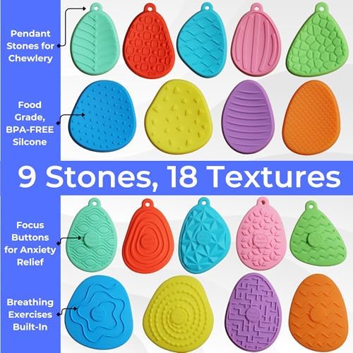 9 Chewies para Niños - Juguetes Sensoriales para Niños Autistas, Collares Masticables y Productos Sensoriales para Niños con Autismo - imagen 2