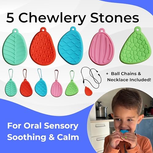 9 Chewies para Niños - Juguetes Sensoriales para Niños Autistas, Collares Masticables y Productos Sensoriales para Niños con Autismo - imagen 3