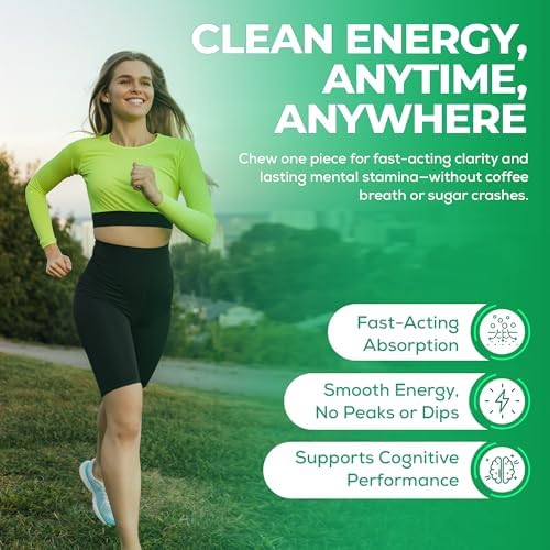UPLIFE Mentas de Enfoque y Energía 120 Pcs – Hechas en EE. UU. - Chicles Nootrópicos de Acción Rápida con 40 mg de Cafeína Natural, 80 mg de - imagen 4