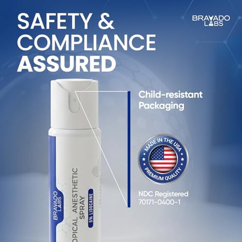 Spray Analgésico Bravado Labs 5% Lidocaína - Alivio Máximo del Dolor con Árnica y Aceite de Emú - Anestésico Tópico para Quemaduras, Dolor e - imagen 2
