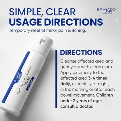 Spray Analgésico Bravado Labs 5% Lidocaína - Alivio Máximo del Dolor con Árnica y Aceite de Emú - Anestésico Tópico para Quemaduras, Dolor e - imagen 6