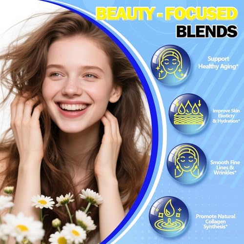 Gotas Líquidas de Colágeno Marino Hidrolizado, Colágeno Tipo I y III con Ácido Hialurónico, Biotina y Vitamina C para Articulaciones, Piel, Cabello y - imagen 3