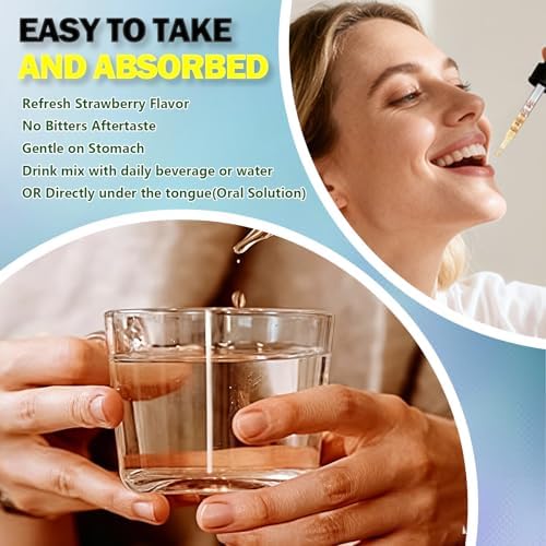 Gotas Líquidas de Colágeno Marino Hidrolizado, Colágeno Tipo I y III con Ácido Hialurónico, Biotina y Vitamina C para Articulaciones, Piel, Cabello y - imagen 7