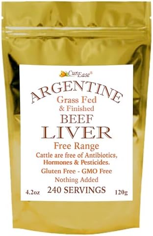 Polvo de Hígado de Res CurEase - Alimentado y Terminado con Pasto Argentino - Sin Desgrasar - 4.2 oz, 240 Porciones - imagen 1