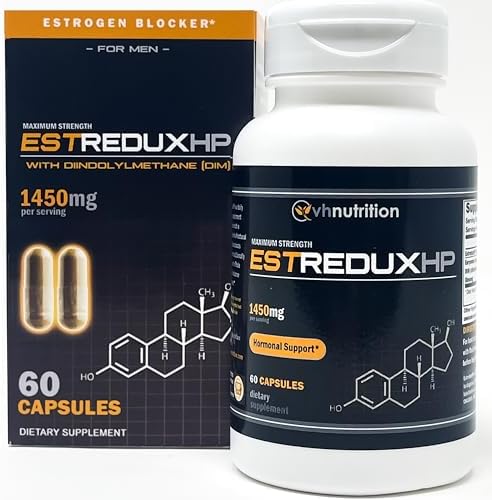 VH Nutrition ESTREDUX HP - Bloqueador de Estrógenos para Hombres* | 1450mg de Soporte Hormonal Máximo, Tongkat Ali, Ashwagandha | 60 Cápsulas - imagen 1