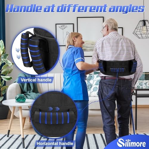 Cinturón de Transferencia Silimore para Personas Mayores con Asas, Cinturón Médico con Liberación Rápida - Fisioterapia para Levantar Ancianos y - imagen 4
