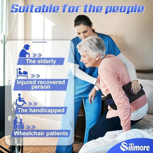 Cinturón de Transferencia Silimore para Personas Mayores con Asas, Cinturón Médico con Liberación Rápida - Fisioterapia para Levantar Ancianos y - imagen 5