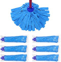 Reemplazos de Mopa de Microfibra Azul EaseYourDay 6 Piezas, Compatibles con Todos los Mangos de Mopa Estándar de EE. UU. - imagen 1