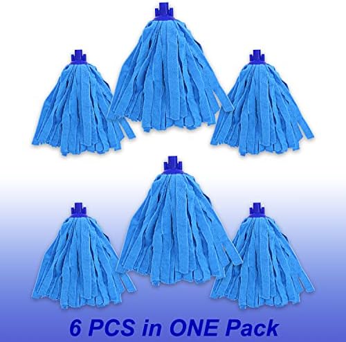 Reemplazos de Mopa de Microfibra Azul EaseYourDay 6 Piezas, Compatibles con Todos los Mangos de Mopa Estándar de EE. UU. - imagen 2