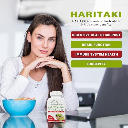 Cápsulas Orgánicas de Haritaki Kailash Herbals - Mejora la Digestión, Desintoxicación y Rejuvenecimiento - 100 Cápsulas Veganas y No Transgénicas - imagen 4