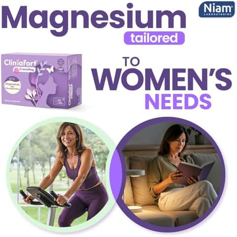 ClimaFort CronoMag | Suplemento de Magnesio para Mujeres en Menopausia | 5 Sales Bisglicinato + Glicerofosfato | B12 | Energía | Suministro para 1 Mes - imagen 2