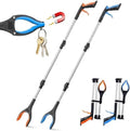 Juego de 2 Agarradores Extensibles de 43 con Mandíbulas Rotativas de 360°, Punta Magnética y Mango Ergonómico – Ideal para Personas Mayores y - imagen 1