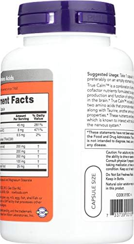 Now Foods True Calm™ Amino Relaxer 90 Cápsulas (paquete de dos) - imagen 2