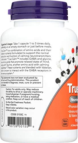 Now Foods True Calm™ Amino Relaxer 90 Cápsulas (paquete de dos) - imagen 4