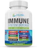 Suplemento Deloma Health 10 en 1 para el Sistema Inmunológico - Vitamina C (1000 mg), Quercetina, Vitamina D3 (5000 UI), Zinc (40 mg), Saúco, - imagen 1