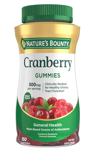 Gomitas de Arándano Nature's Bounty, Soporte para el Tracto Urinario, 500 mg, Sabor Cran-Raspberry, 150 piezas - imagen 4