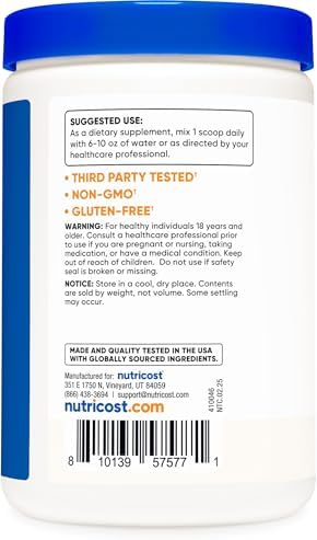Fibra Prebiótica Sin Sabor Nutricost (1 Libra) - Vegana, Sin Gluten, Sin OGM - imagen 4