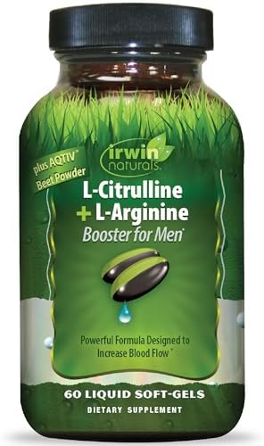 Irwin Naturals L-Citrulina + L-Arginina – 60 Cápsulas Blandas Líquidas – Soporte para Óxido Nítrico y Circulación - imagen 1