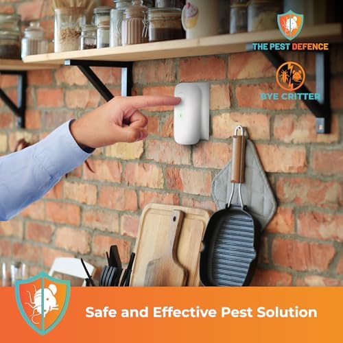Repelente Ultrasónico de Plagas Pest Defence, Bye Critter – Repelente de Ratones, Arañas, Roedores, Cucarachas y Hormigas – Ecológico y Sin Químicos - imagen 6