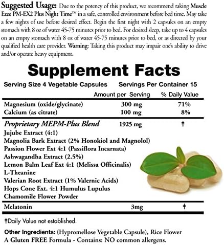 Cápsulas Muscle Ezze PM Plus para la Noche de Doctors Nutra - Uso Nocturno - Sin Gluten - 60 Cápsulas - imagen 6