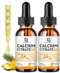Suplemento de Citrato de Calcio – Citrato de Calcio 1200mg con Gotas de Vitamina D3 | Alta Absorción | No GMO, Sin Gluten | Soporte para Huesos, - imagen 1