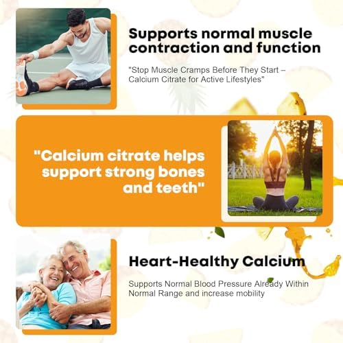 Suplemento de Citrato de Calcio – Citrato de Calcio 1200mg con Gotas de Vitamina D3 | Alta Absorción | No GMO, Sin Gluten | Soporte para Huesos, - imagen 5