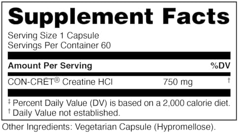 Bucked Up - Creatina HCL, 750mg por porción - 60 porciones (60 cápsulas) - imagen 2
