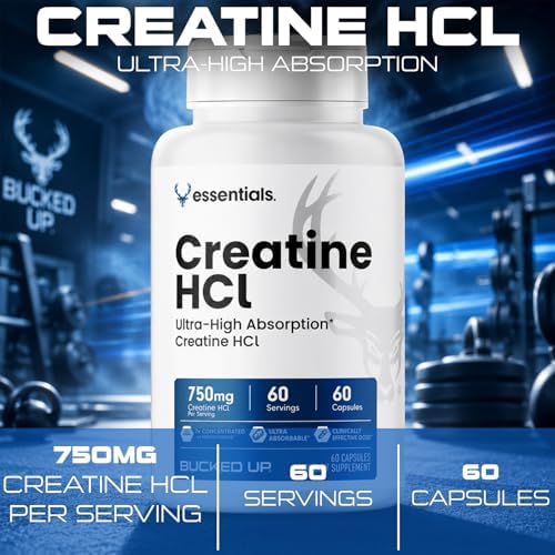 Bucked Up - Creatina HCL, 750mg por porción - 60 porciones (60 cápsulas) - imagen 3