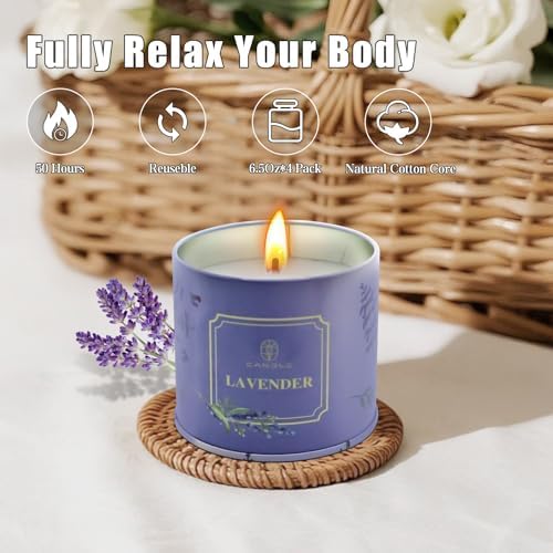 Regalos para el Día de las Madres, Set de 4 Velas Aromáticas de Cera de Soja, Regalos de Cumpleaños para Mujeres, Decoración para Fiestas - imagen 4