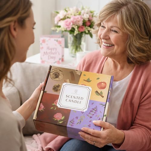 Regalos para el Día de las Madres, Set de 4 Velas Aromáticas de Cera de Soja, Regalos de Cumpleaños para Mujeres, Decoración para Fiestas - imagen 7