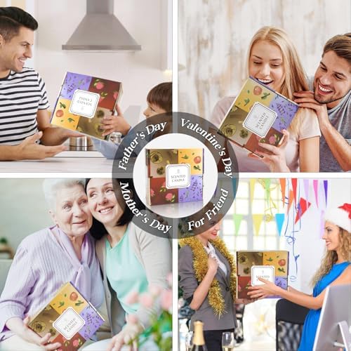 Regalos para el Día de las Madres, Set de 4 Velas Aromáticas de Cera de Soja, Regalos de Cumpleaños para Mujeres, Decoración para Fiestas - imagen 8