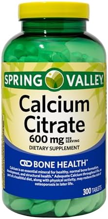 Tabletas de Citrato de Calcio 600 mg - Suplemento Puro de Citrato de Calcio, 300 Contenido - Apoya la Salud Ósea y Bienestar, Alta Absorción - imagen 1