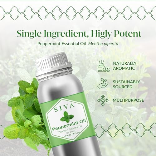 Aceite Esencial de Menta Siva - 16 Fl Oz - 100% Natural para Difusor, Cuidado Facial, Cuidado de la Piel, Aromaterapia, Cuidado del Cabello y Masaje - imagen 3