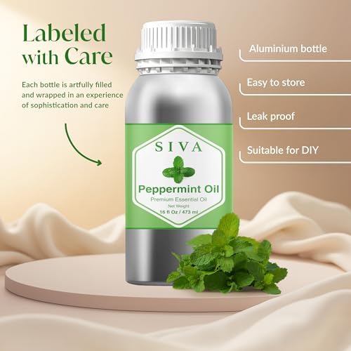 Aceite Esencial de Menta Siva - 16 Fl Oz - 100% Natural para Difusor, Cuidado Facial, Cuidado de la Piel, Aromaterapia, Cuidado del Cabello y Masaje - imagen 4