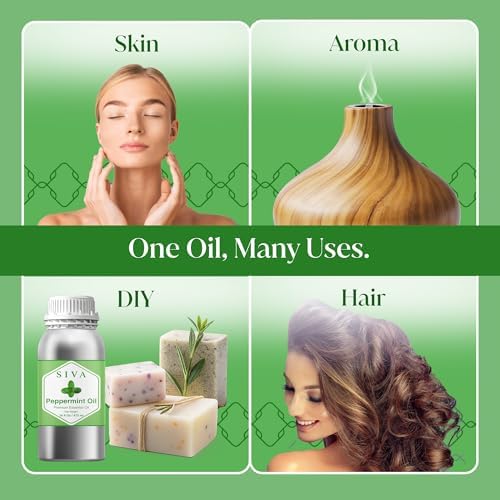 Aceite Esencial de Menta Siva - 16 Fl Oz - 100% Natural para Difusor, Cuidado Facial, Cuidado de la Piel, Aromaterapia, Cuidado del Cabello y Masaje - imagen 5