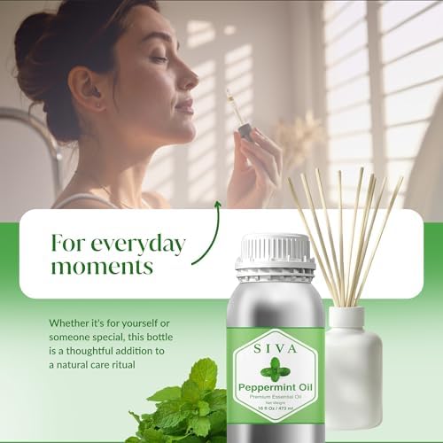 Aceite Esencial de Menta Siva - 16 Fl Oz - 100% Natural para Difusor, Cuidado Facial, Cuidado de la Piel, Aromaterapia, Cuidado del Cabello y Masaje - imagen 7